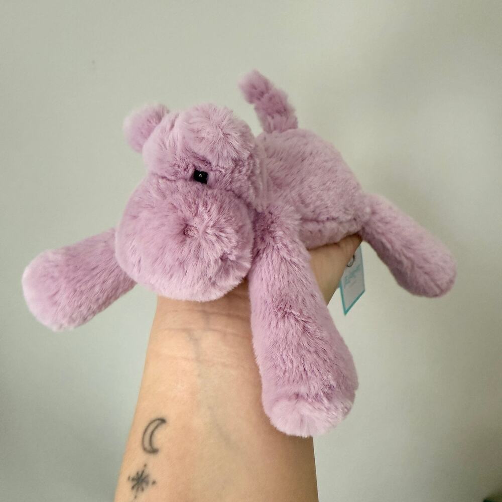 AUTHENTIC Jellycat Smudge Hippo Tiny NWT - Fast Shipping!